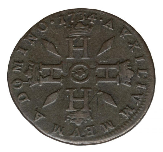 1 pezzetta 1734 Honorius III Grimaldi Monaco