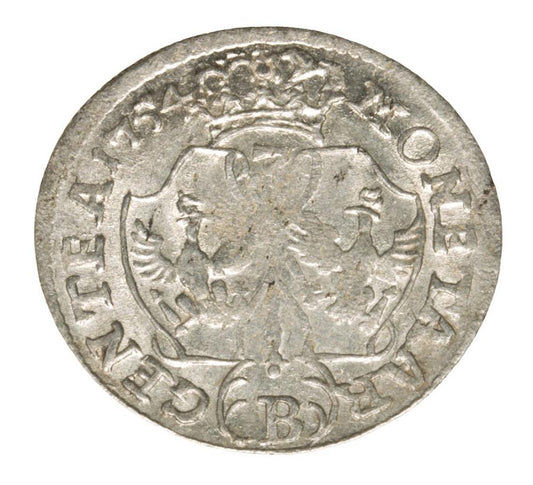 3 krajcary 1754 Frédéric II le Grand de Prusse Wrocław