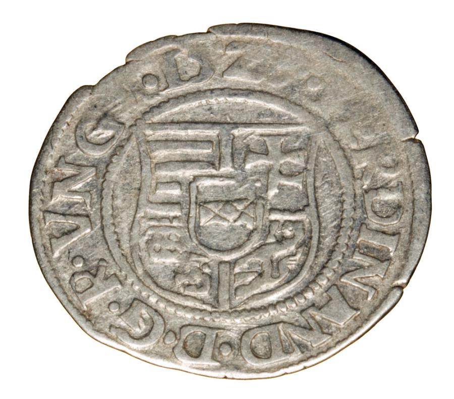 Denier 1529 Ferdinand Ier de Habsbourg Hongrie Kremnica
