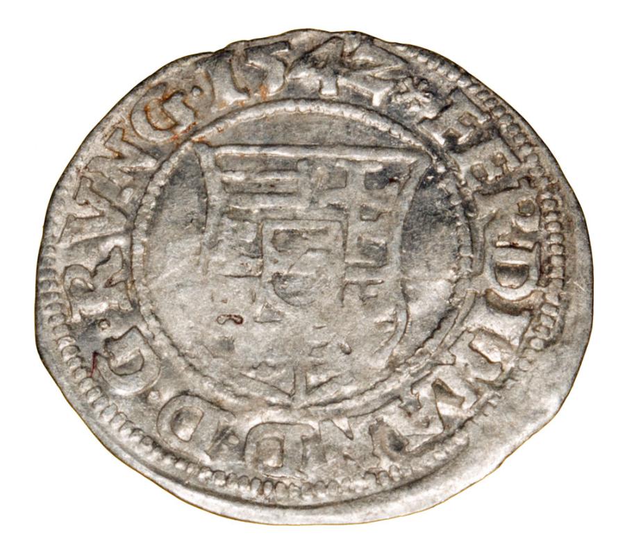 Denier 1542 Ferdinand Ier de Habsbourg Hongrie Kremnica
