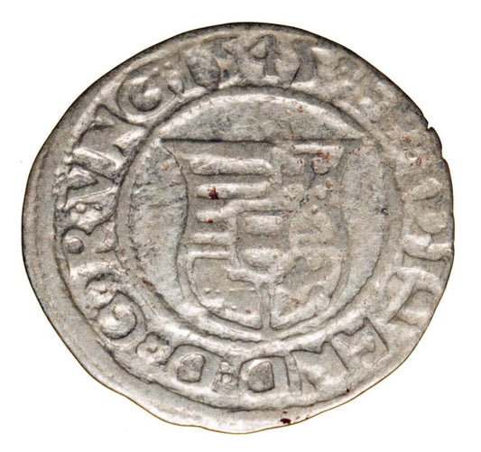 Denier 1545 Ferdinand Ier de Habsbourg Hongrie Kremnica