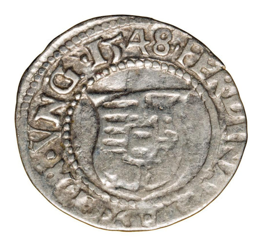 Denier 1548 Ferdinand Ier de Habsbourg Hongrie Kremnica