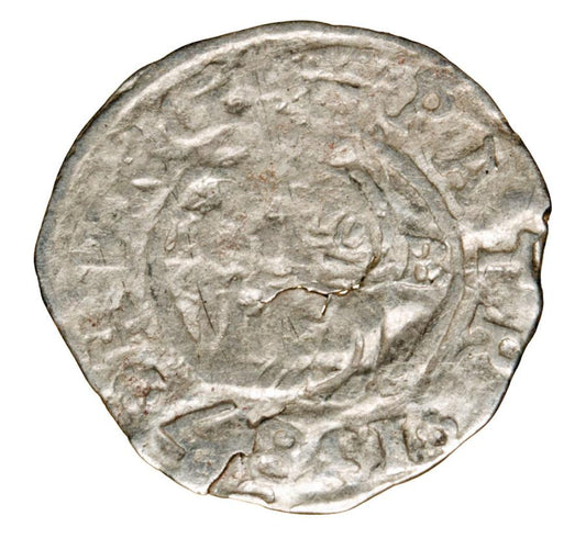 Denier 1587 Rodolphe II Habsbourg Hongrie Kremnica