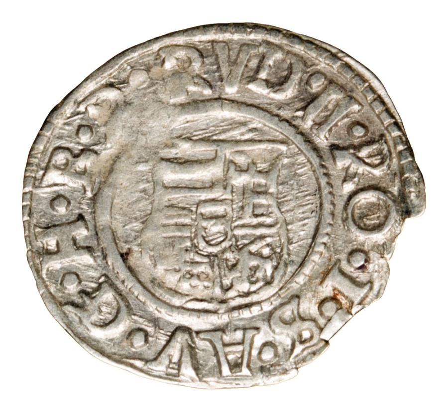 Denier 1594 Rudolf II Habsbourg Hongrie Kremnica