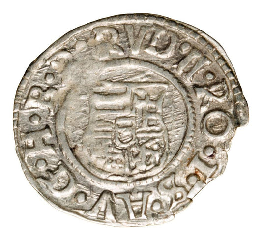 Denier 1594 Rudolf II Habsbourg Hongrie Kremnica