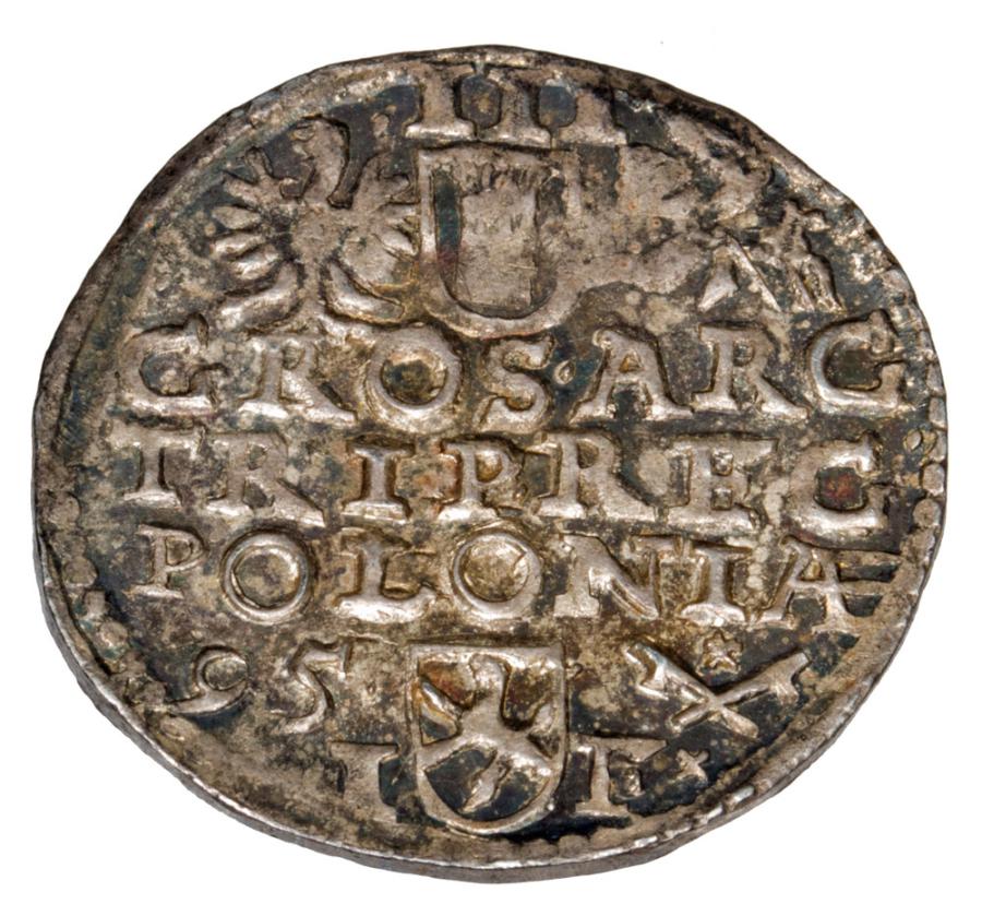 Trojak 1595 Sigismond III Vasa Pologne Poznań