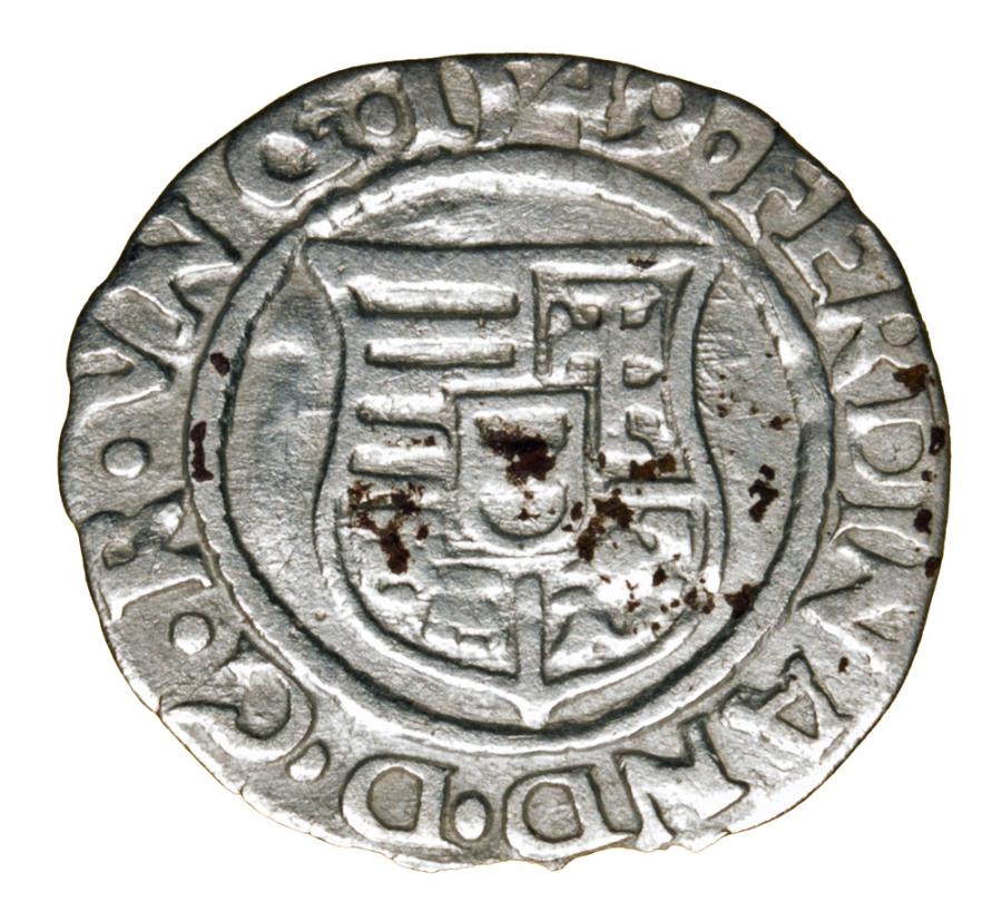 Denier 1549 Ferdinand Ier Habsbourg Hongrie Kremnica