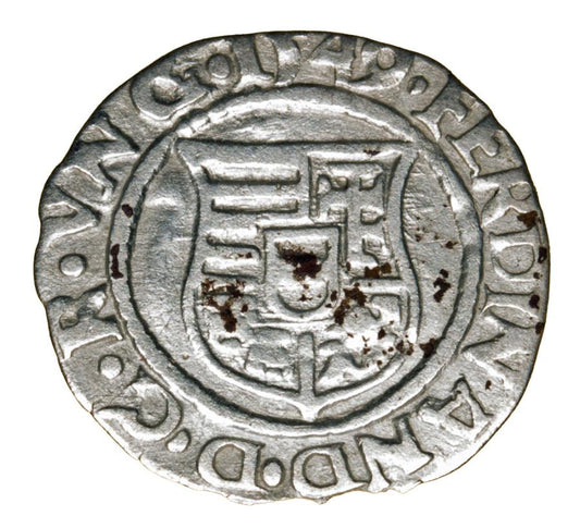 Denier 1549 Ferdinand Ier Habsbourg Hongrie Kremnica