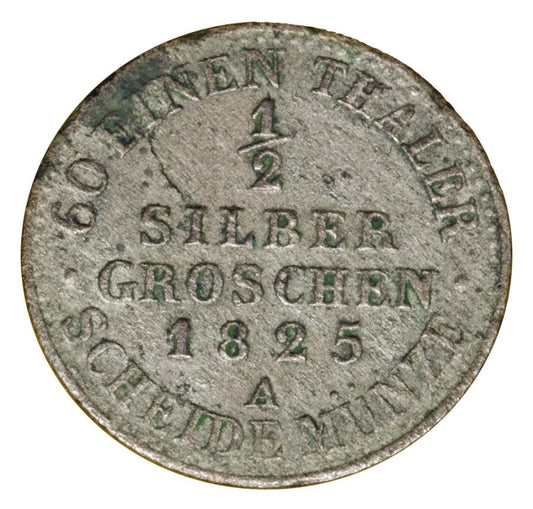 1/2 groschen en argent 1825 Frédéric-Guillaume III Prusse Berlin