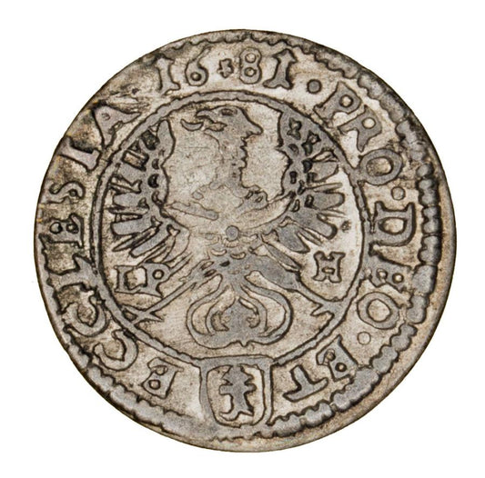 1 kreuzer 1681 Frédéric de Hesse Duché de Nysa Nysa