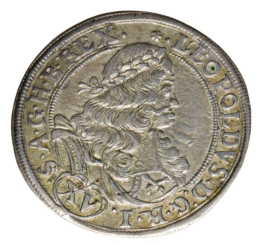 15 kreuzer 1677 Léopold Ier Habsbourg Silésie Brzeg