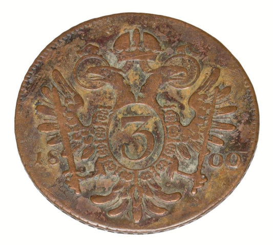 3 kreuzer 1800 François II Habsbourg Autriche Prague