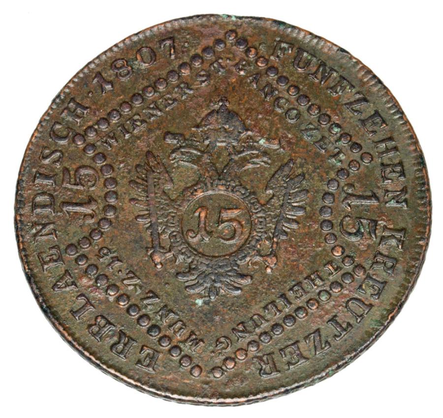 15 kreuzer 1807 François II Habsbourg Autriche Vienne