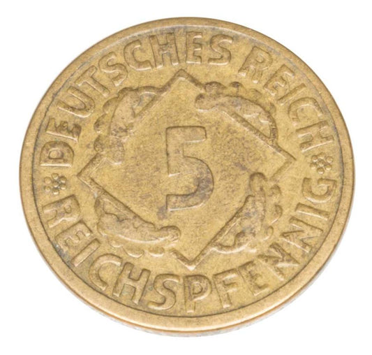 5 Reichspfennig 1925 Allemagne Stuttgart F