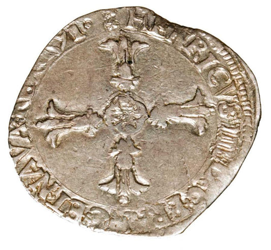 1/4 écu 1591 Henri IV le Grand France Bordeaux