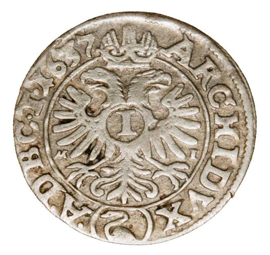 1 kreuzer 1637 Ferdinand III Habsbourg Silésie Wrocław