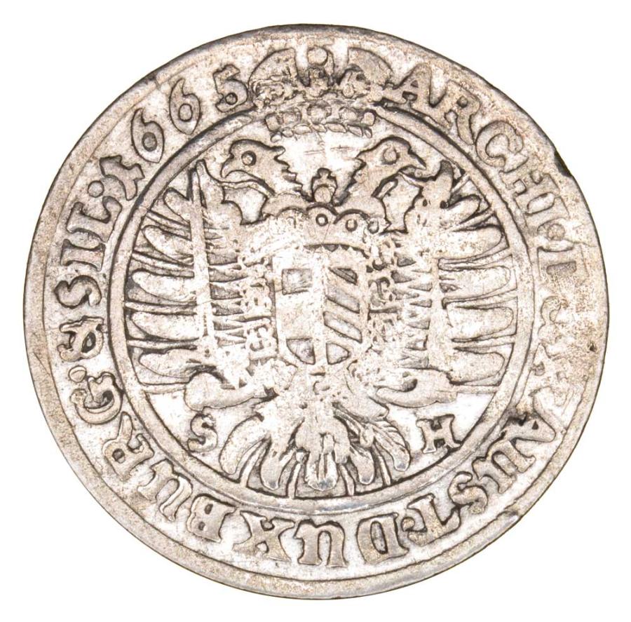6 kreuzer 1665 Léopold Ier Habsbourg Silésie Wrocław