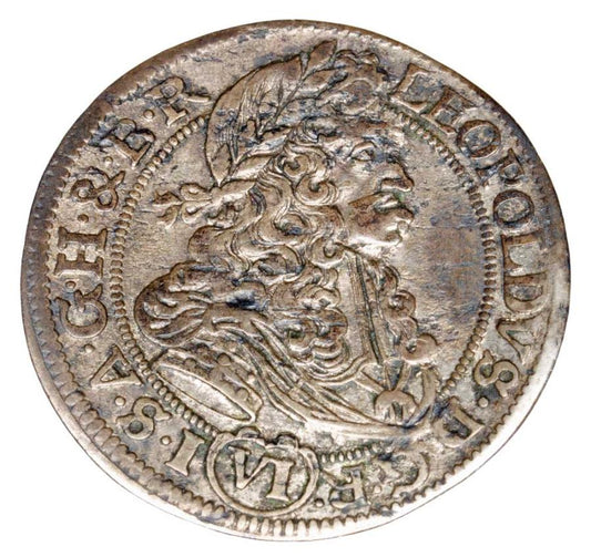 6 kreuzer 1689 Léopold Ier Habsbourg Silésie Wrocław