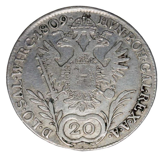 20 couronnes 1809 François II Habsbourg Autriche Vienne A