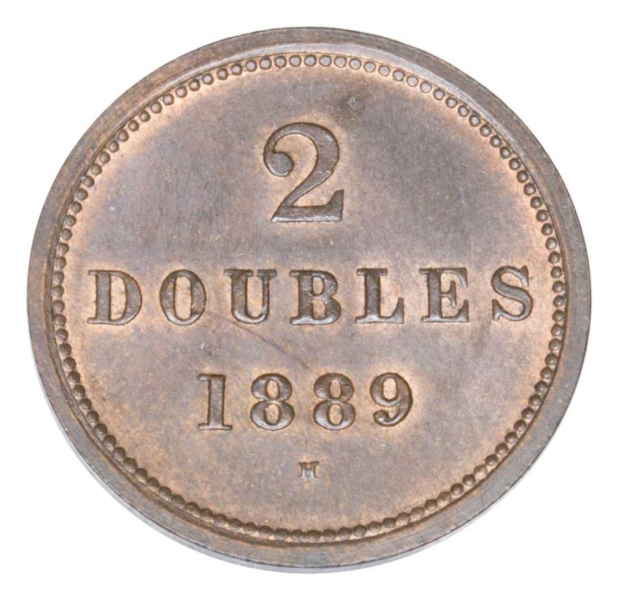 2 doubles 1889 Grande-Bretagne Guernesey Birmingham H