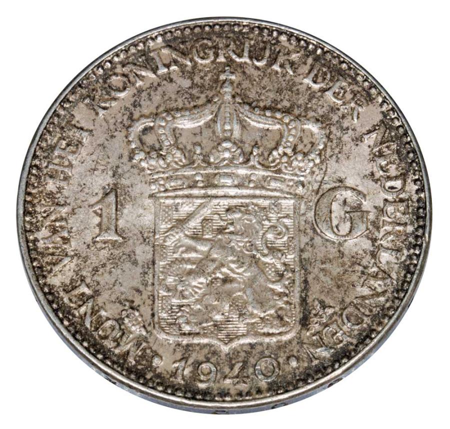 1 florin 1940 Wilhelmine d'Orange-Nassau Pays-Bas Utrecht