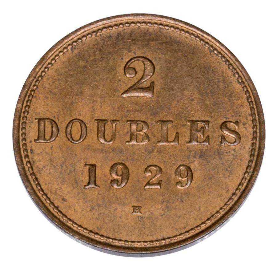 2 doubles 1929 Grande-Bretagne Guernesey Birmingham H