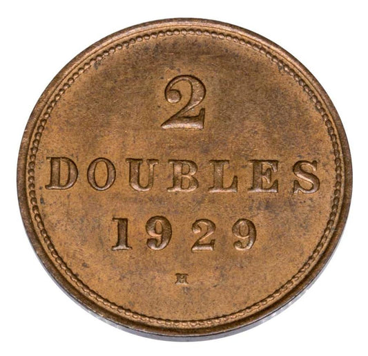 2 doubles 1929 Grande-Bretagne Guernesey Birmingham H