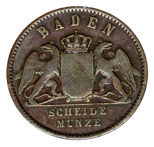 1 kreuzer 1863 Frédéric Ier de Bade Allemagne Baden
