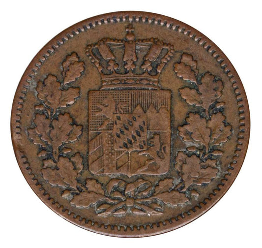2 pfennigs 1859 Maximilien II Allemagne Bavière