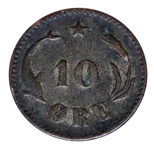 10 ore 1884 Christian IX Danemark Copenhague