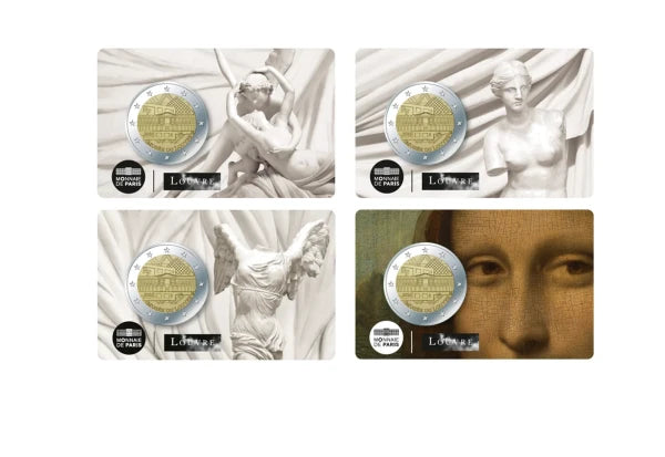 Carte de 2 euros pour le musée du Louvre (France) 2025, au choix