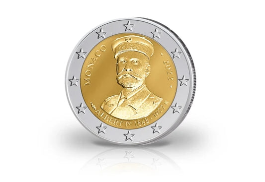 2 Euro 2022 Monaco 100e anniversaire de la mort du prince Albert Ier PP