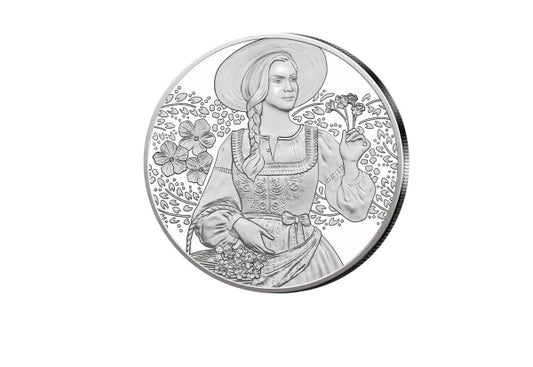 Pièce de 10 Euro Argent 2025 Autriche Robe Dirndl - Lin hgh