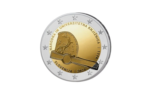 2 Euro 2024 Slovénie 250 ans de la Bibliothèque nationale et universitaire bfr.