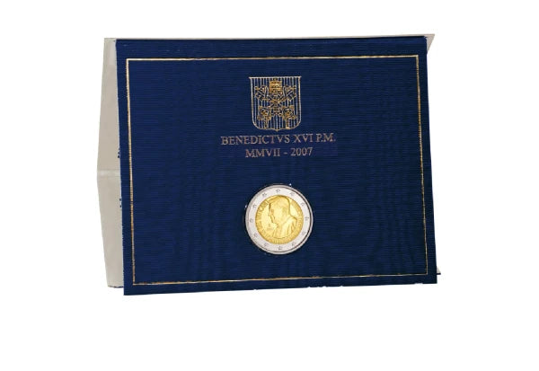Pièce de 2 euros 2007 Vatican 80e anniversaire du pape Benoît XVI (emballage blister)