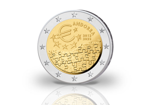 2 euros Andorre 2022 : 10 ans de l’entrée en vigueur de l’accord monétaire entre Andorre et l’UE