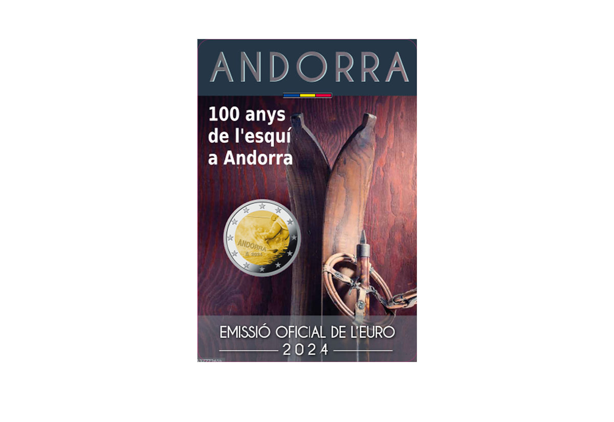 2 euros 2024 Andorre 100 ans de ski à Coincard st