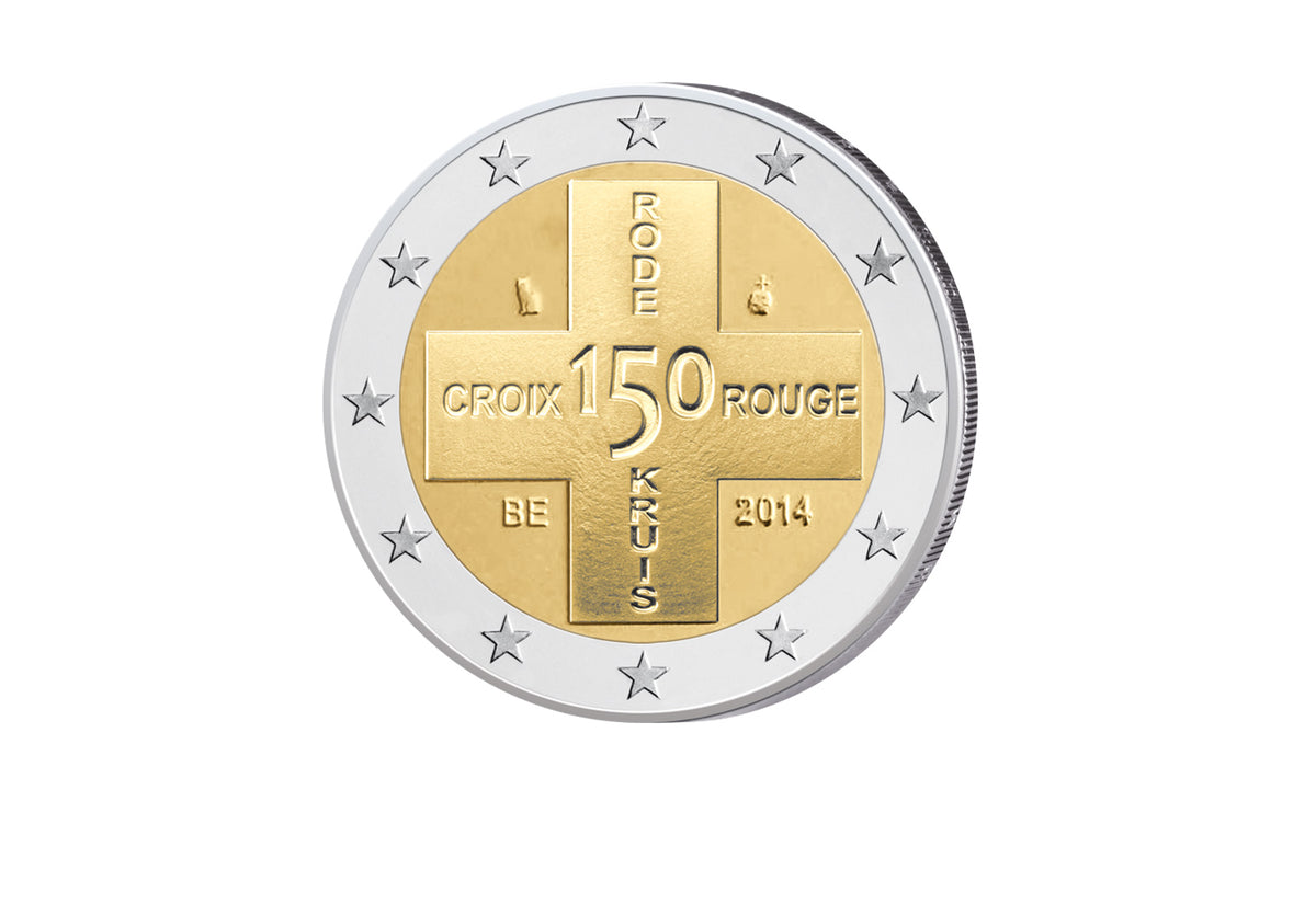 Pièce de 2 euros 2014 Belgique commémorant le 150e anniversaire de la Croix-Rouge