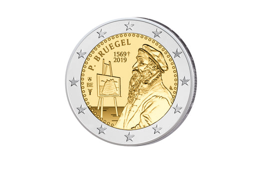 Pièce de 2 euros 2019 Belgique 450e anniversaire de la mort de Pieter Bruegel (Coincard)