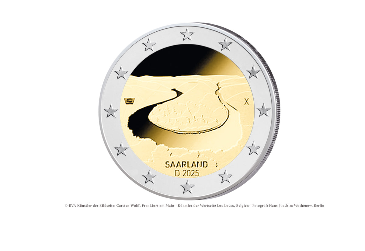2 Euro 2025 Allemagne Sarre - Saarschleife Monnaie au choix