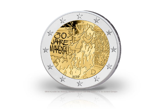 Pièce de 2 euros 2019 Allemagne 30 ans de la chute du mur de Berlin, atelier de notre choix