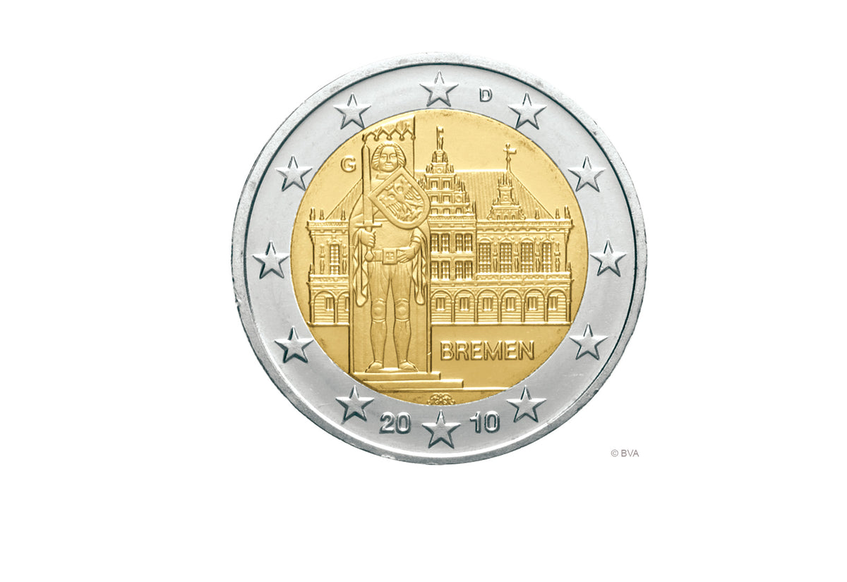 2 euros 2010 Allemagne Hôtel de ville de Brême et Roland Mint de notre choix