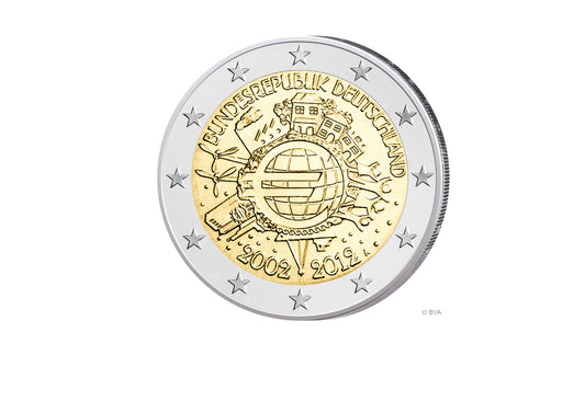 Pièce de 2 euros Allemagne 2012 10 ans de monnaie Monnaie de notre choix