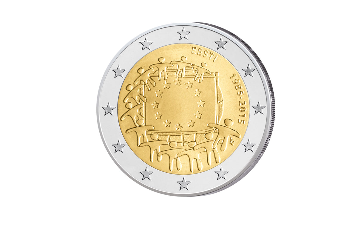 2 Euro 2015 Estonie 30 ans du drapeau européen bfr.