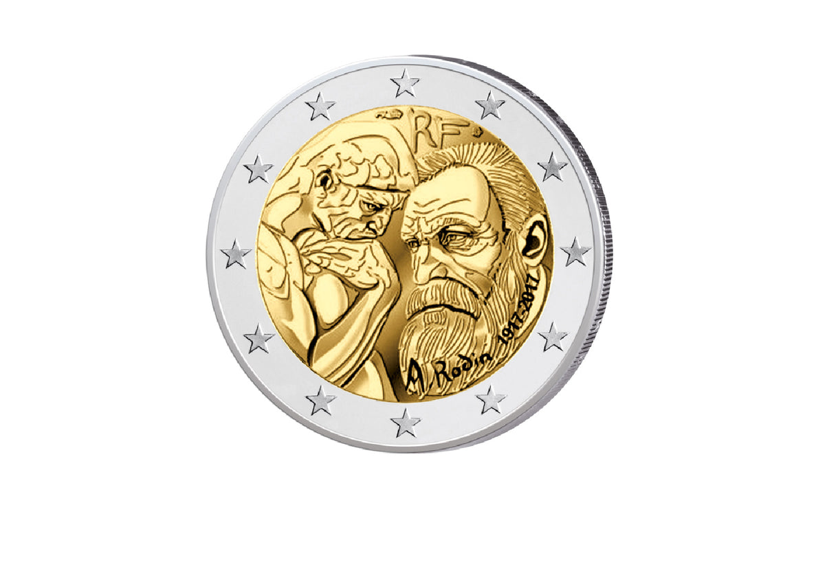 2 Euro 2017 France 100e anniversaire de la mort d'Auguste Rodin