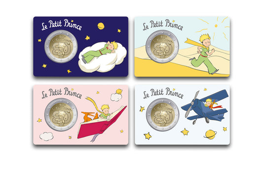 Pièce de 2 euros 2026 France 80e anniversaire du « Petit Prince » sur une carte-monnaie de notre choix
