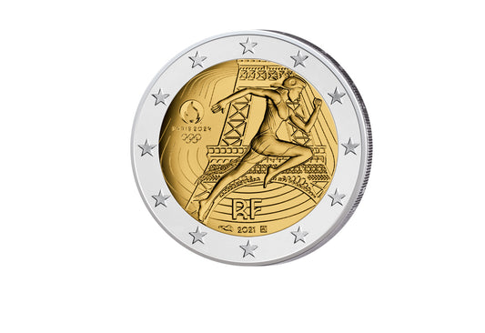2 euros Jeux olympiques de Paris 2021 en France, dans une Coincard de notre choix