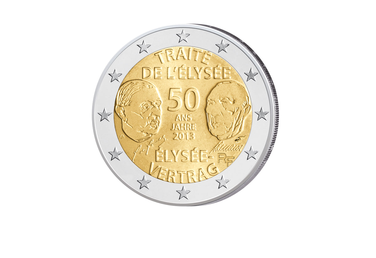 2 euros 2013 France 50ème anniversaire du Traité de l'Élysée