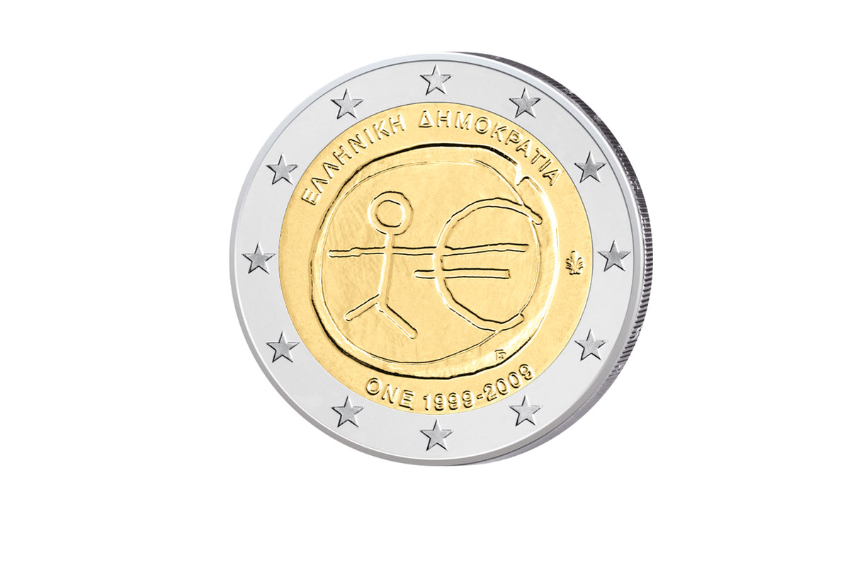 Pièce de 2 euros 2009 Grèce 10 ans de l'UEM (émission conjointe)