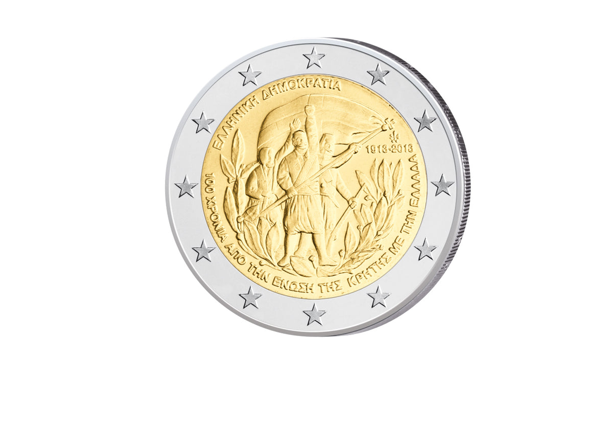 2 Euro 2013 Grèce 100e anniversaire de l'Union avec la Crète bfr.